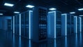 Data Center Servers Modern IT Infrastructure, Cloud Computing Royalty Free Stock Photo