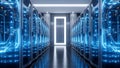 Data Center Servers Modern Network and Cloud Computing Royalty Free Stock Photo