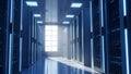 Data Center Servers Modern Network and Cloud Computing Royalty Free Stock Photo