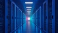 Data Center Servers Modern Server Room, Cloud Computing, IT Royalty Free Stock Photo