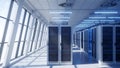 Data Center Servers Modern Server Room, Cloud Computing Royalty Free Stock Photo