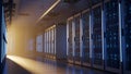 Data Center Servers Modern Server Room, IT Infrastructure Royalty Free Stock Photo