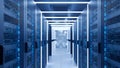 Data Center Servers Modern Technology, Cloud Computing, IT Infrastructure Royalty Free Stock Photo