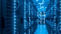 Data Center Servers Network, Cloud Computing, and Technology Royalty Free Stock Photo