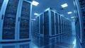 Data Center Servers Network Infrastructure, Cloud Computing Royalty Free Stock Photo