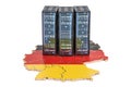 Data Center servers rack in Germany concept, 3D rendering Royalty Free Stock Photo