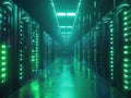 Data Center Servers Row Royalty Free Stock Photo