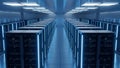 Data Center Servers Server Room, Hosting, and Cloud Computing Royalty Free Stock Photo