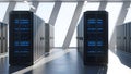 Data Center Servers Server Room, Hosting, and Network Infrastructure Royalty Free Stock Photo