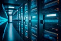 Data center service.computer network security Generative AI Royalty Free Stock Photo