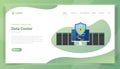 Data center technology concept for website template landing homepage Royalty Free Stock Photo