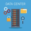 Data center technology icons Royalty Free Stock Photo