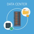 Data center technology icons Royalty Free Stock Photo