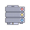 Data center vector flat color icon Royalty Free Stock Photo
