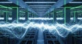 Data Center Visualization: Digital Waveform Royalty Free Stock Photo
