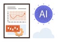 Data Analysis Visualization with AI and Cloud Integration Concept Royalty Free Stock Photo