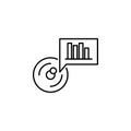 data, chart, visualization icon. Element of technological data icon for mobile concept and web apps. Thin line data, chart, Royalty Free Stock Photo