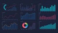 Data charts graphs screen, business analytics, finance report, Stock Photo, Generative AI Royalty Free Stock Photo