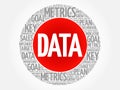 Data circle word cloud Royalty Free Stock Photo