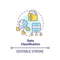 Data classification concept icon
