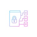 Data classification gradient linear vector icon