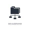 Data classification icon. simple element illustration. isolated trendy filled data classification icon on white background. can be