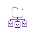 data classification line icon on white