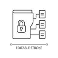 Data classification linear icon