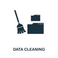 Data Cleaning icon. Simple element from data organization collection. Filled Data Cleaning icon for templates, infographics and