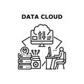 Data Cloud Connection Vector Concept Illustration Royalty Free Stock Photo