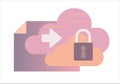 Data cloud flat gradient vector icon Royalty Free Stock Photo