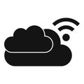 Data cloud internet icon simple vector. Information tech