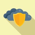 Data cloud privacy icon flat vector. Safe personal Royalty Free Stock Photo