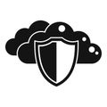 Data cloud privacy icon simple vector. Safe personal Royalty Free Stock Photo