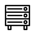 Data cloud storage server icon or logo illustrator Royalty Free Stock Photo