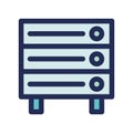 Data cloud storage server icon or logo illustrator Royalty Free Stock Photo