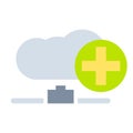 Data cloud technology datum vector icon business computer communication illustration. Information data cloud internet server Royalty Free Stock Photo