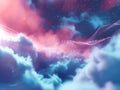 Data Clouds Drifting Abstract Background Digital Conceptual Design Blue Tones Artistic Vision