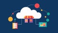 Data Clouds Stylized cloudshaped graphics representing data analytics and personalized shopping experiences floating