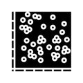 data clustering database glyph icon vector illustration