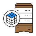 data clustering database icon color illustration