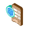 data clustering database isometric icon vector illustration