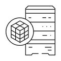 data clustering database line icon vector illustration