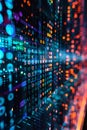 Data code binary background, digital binary data on computer screen, matrix pattern, cyberspace, bigdata banner Royalty Free Stock Photo