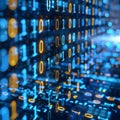 Data code binary background, digital binary data on computer screen, matrix pattern, cyberspace, bigdata banner Royalty Free Stock Photo