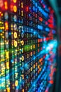 Data code binary background, digital binary data on computer screen, matrix pattern, cyberspace, bigdata banner Royalty Free Stock Photo