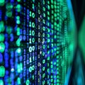 Data code binary background, digital binary data on computer screen, matrix pattern, cyberspace, bigdata banner Royalty Free Stock Photo