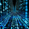 Data code binary background, digital binary data on computer screen, matrix pattern, cyberspace, bigdata banner Royalty Free Stock Photo