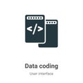 Data coding vector icon on white background. Flat vector data coding icon symbol sign from modern user interface collection for Royalty Free Stock Photo