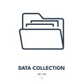 Data Collection Icon. Folder, Document, Database. Editable Stroke. Vector Icon Royalty Free Stock Photo